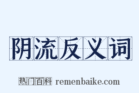 阴流反义词是什么意思的图片